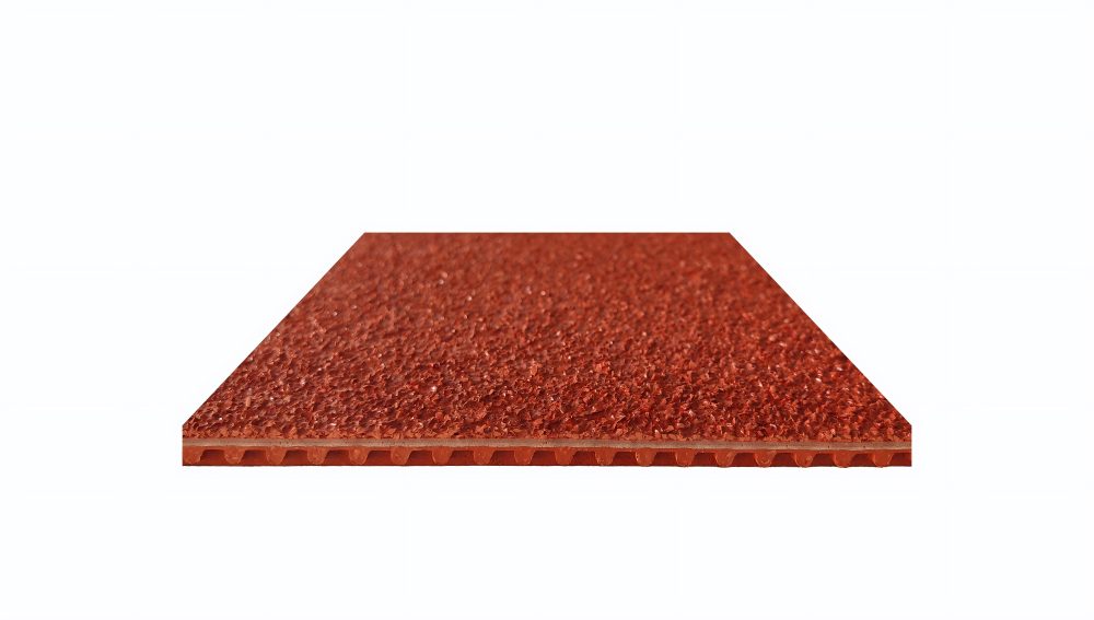 无缝半预制跑道卷材